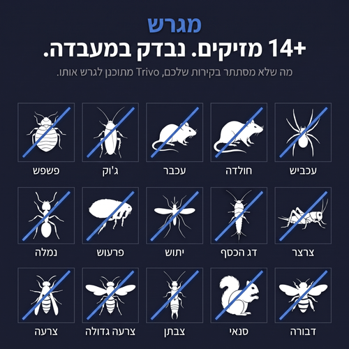 מגרש 14+ מזיקים - נבדק במעבדה - TRIVO